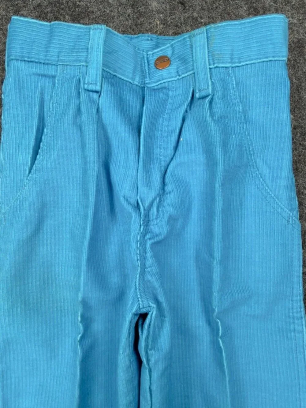 Maverick Corduroy Pants Girls 8 Slim Blue Cotton Blend Vintage 80s Deadstock NWT